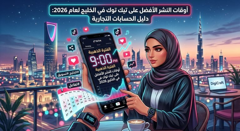 أوقات النشر الأفضل على تيك توك في الخليج