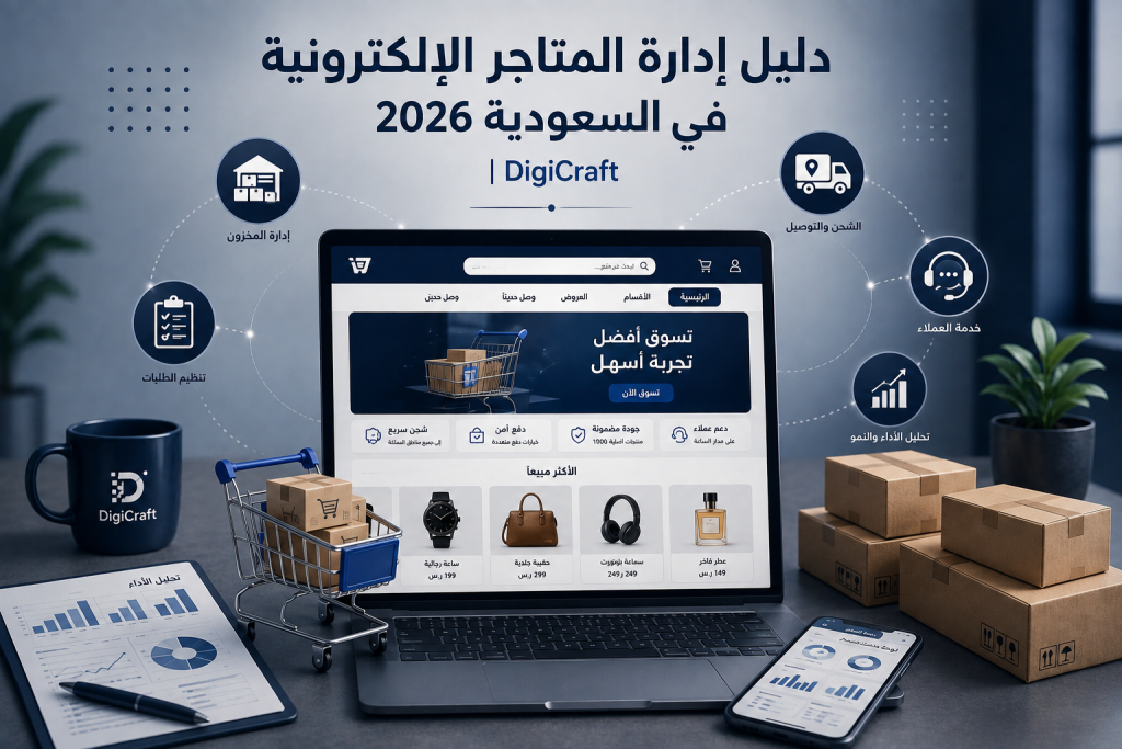 إدارة المتاجر الإلكترونية وتحسين عمليات التجارة الإلكترونية في السعودية