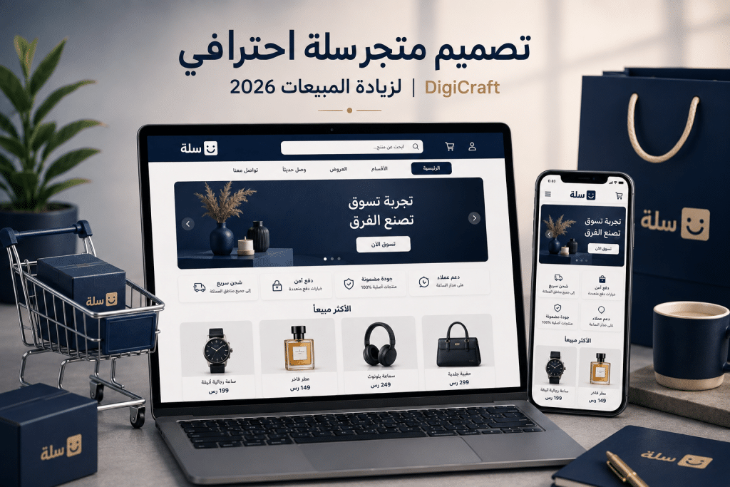 تصميم متجر سلة احترافي لزيادة المبيعات 2026
